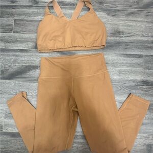 Offline by Aerie Tan Sports Bra and Leggings Set